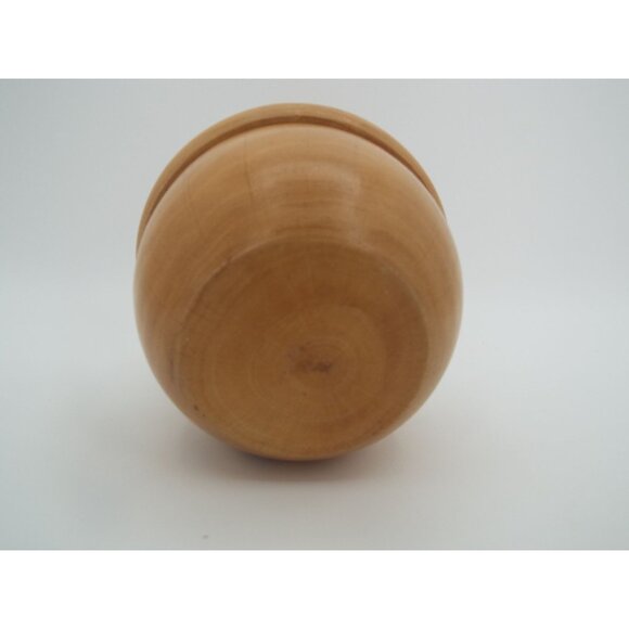 Vintage Wooden String Floss Yarn Dispenser 4.5" Acorn Twine Holder - Picture 6 of 11